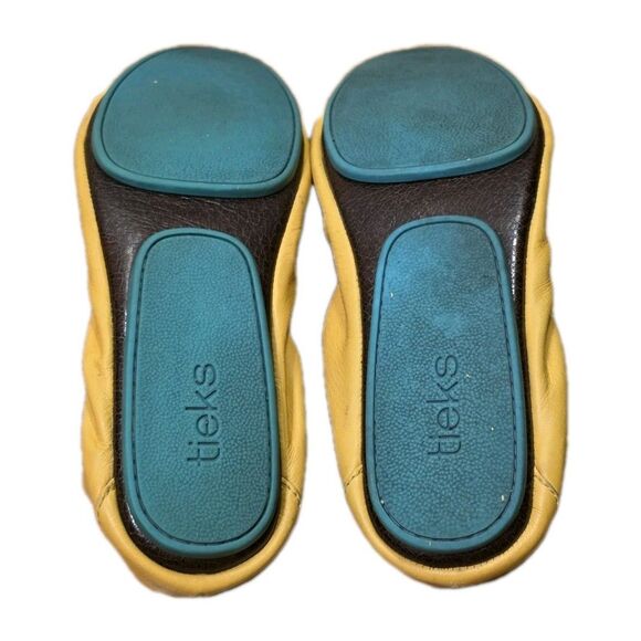 Tieks by Gavrieli Women’s 9 Yellow Mustard Leather Ballet Flats travel comfort - Picture 6 of 6